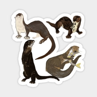 Old World otters Magnet