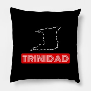 Trinidad map outline Pillow