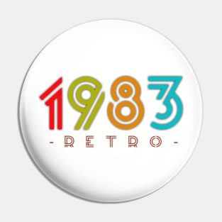 1983 Retro Rainbow Neon Colors Gradation Pin