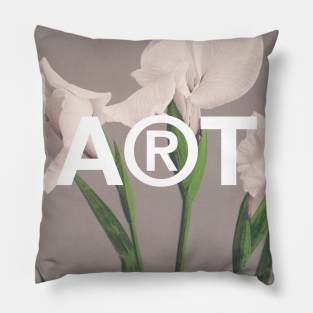 irises still life vintage flowers Pillow