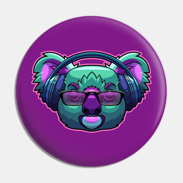 Bass Drop Koala Bear Pin by ArtisticDyslexia