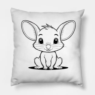 Cute Baby Bandicoot Animal Outline Pillow