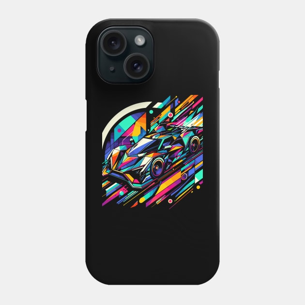 Neon Flux: High-Speed Geometric Futurism Phone Case by Graphic Wonders Emporium