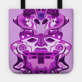 pink olmec head ecopop Tote