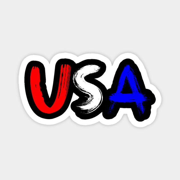USA-Brushstroke Magnet by TeeTrafik