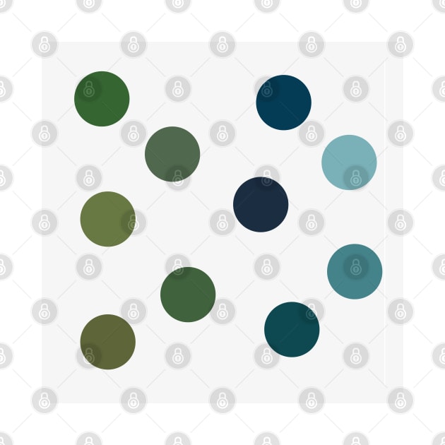 Scattered Green & Blue Circles by PSCSCo