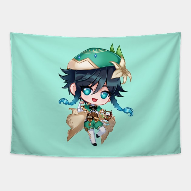 Venti chibi Tapestry by HellaKumii