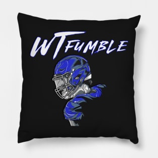 What the Fumble, blue Pillow