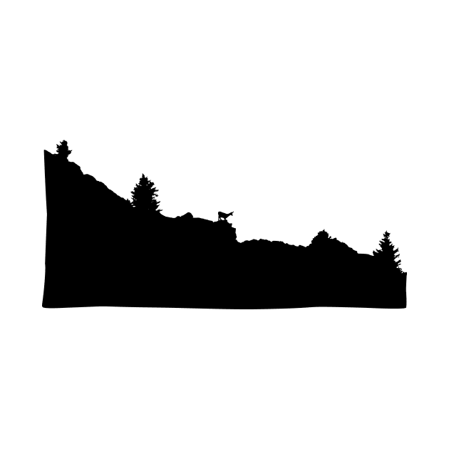 Chamois silhouette mountains by artirio