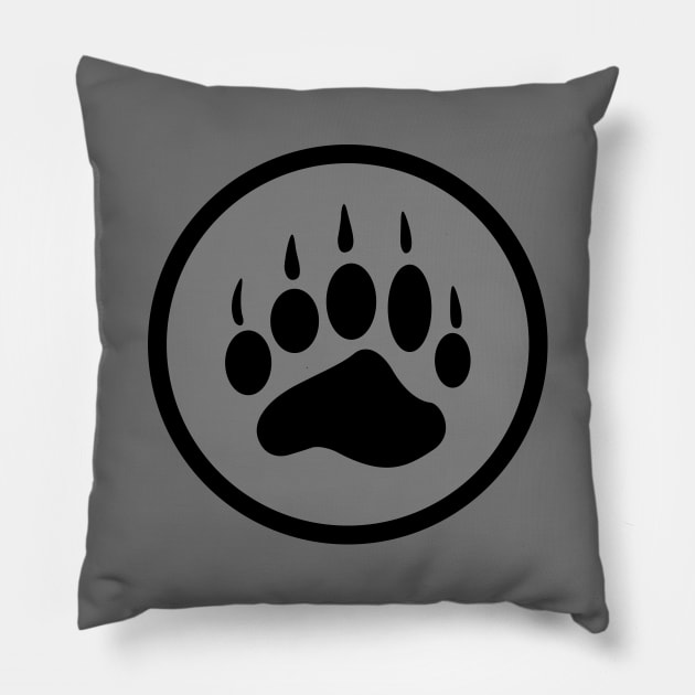 bear paw print Pillow by DrewskiDesignz