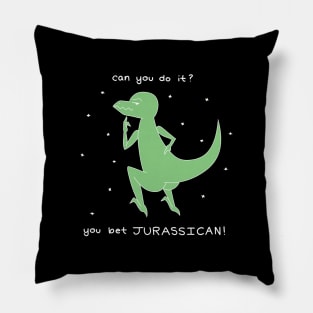 Jurassican Dinosaur White Pillow