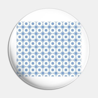 Blue and White Frame Tile Pin