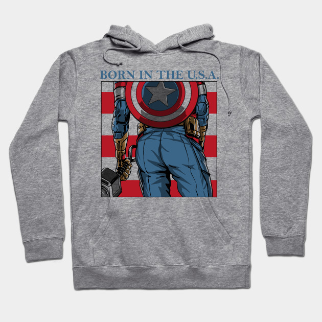 captain america hooded t shirt