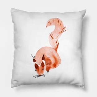 Watercolor squirrel Pillow