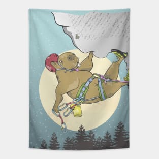 Capybara rock climbing Tapestry