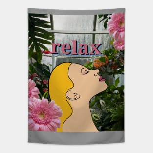 Relax in a Tropical Green House with Me Tapestry