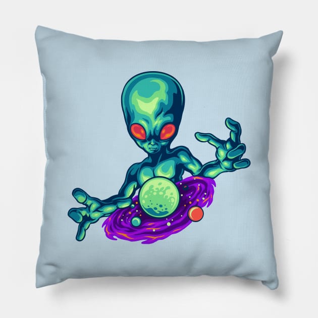 Extraterrestrial Pillow by Katheryn's Studio