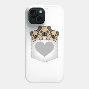 puppies in shirt pocket Phone Case