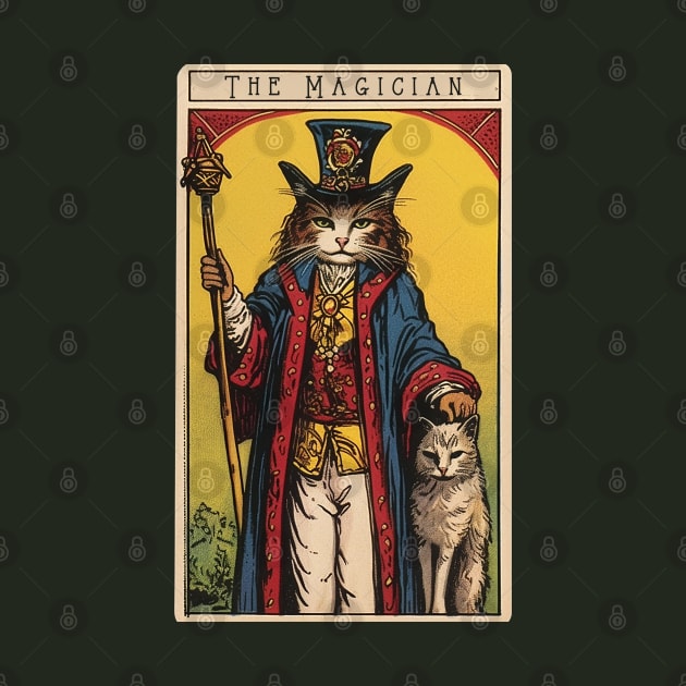 The Magician Tarot Card Cat by nonbeenarydesigns