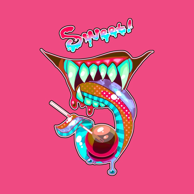 Sweet! Neon Monster Mouth by Grimslynne