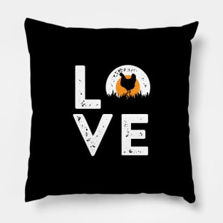 Cute Country Chicken, Farmer Gift, Love Chicken Design design Pillow