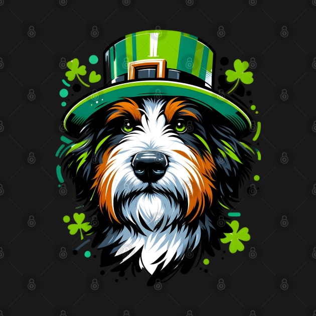 Mini Bernedoodle Celebrates St Patrick's Day by ArtRUs