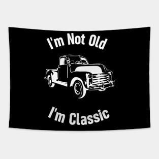 im not old im classic,Old car, antique car, retro car, classic Tapestry