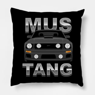 Black Mus Tang American Muscle Vehicle 2009 GT Pillow