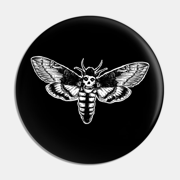 Death Head Moth Pin by ZugArt01