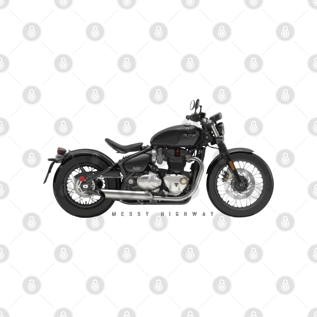 Triumph Bonneville Bobber 17 black, sn by MessyHighway