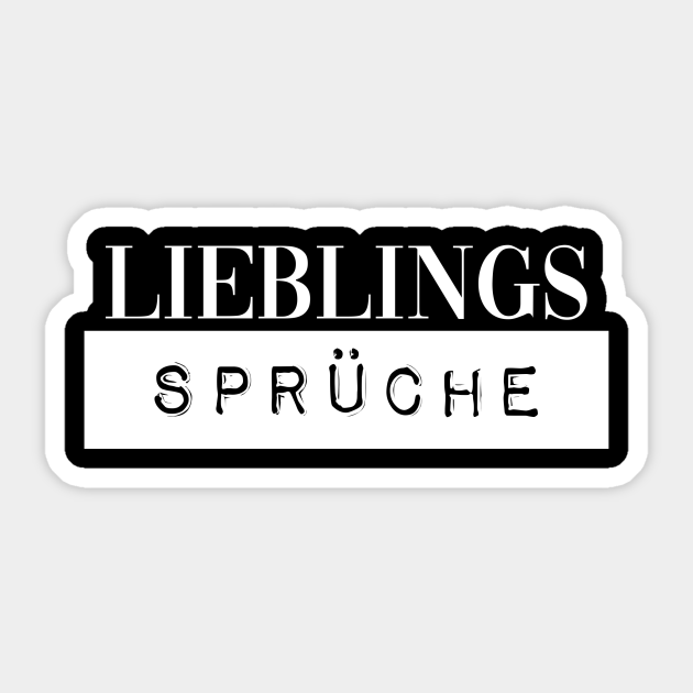 Lieblings Spruche 1 Levampir Sticker Teepublic