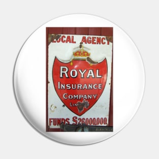 Vintage Royal Insurance Sign Pin