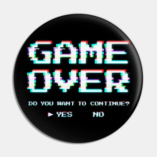 Game Over Glitched Pin