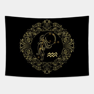 Zodiac Sign Aquarius Tapestry