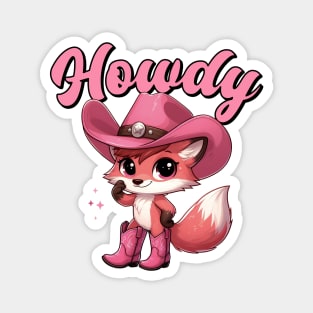 Howdy Foxy Lady Cowgirl Magnet