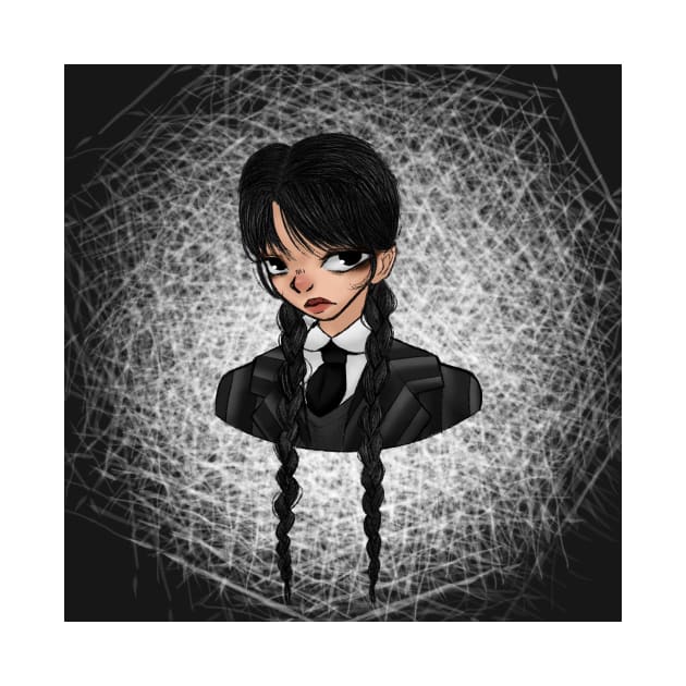 Wednesday Addams Netflix by Skiadrum