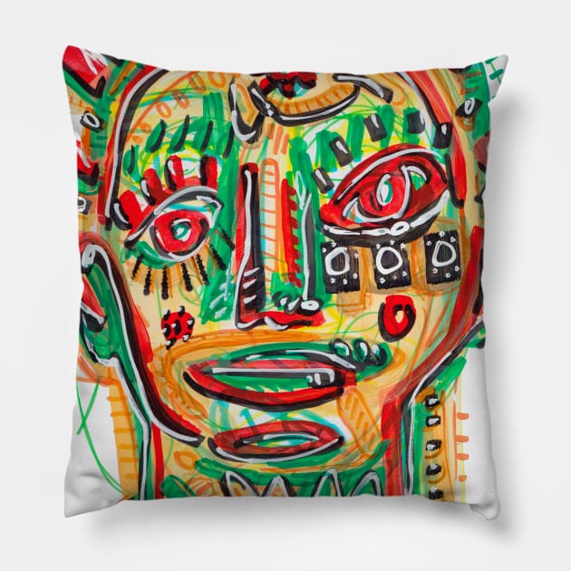 face Pillow by Angel Rivas