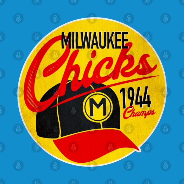 Milwaukee Chicks • AAGPBL Hat • Milwaukee, Wisconsin by The MKE Rhine Maiden