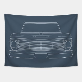 1968 Ford F-100 Pickup - front stencil, white Tapestry