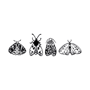 Moth Lino Print Design T-Shirt