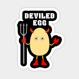 Deviled Egg White Text Magnet