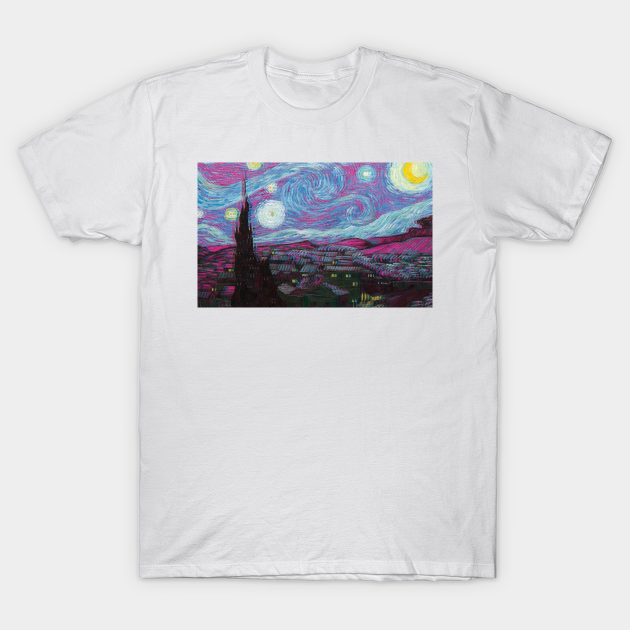 Starry Night Vaporwave Aesthetic - Starry Night - T-Shirt