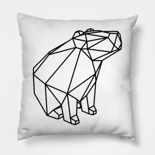 Capybara Minimalistic Low Poly Pillow