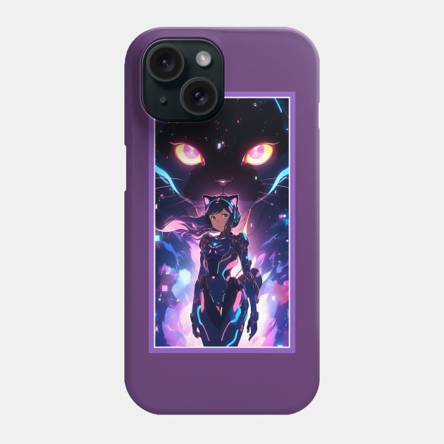 Anime Cute Cat Girl | Sci-Fi Manga Girl Anime Art Phone Case by AlNoah