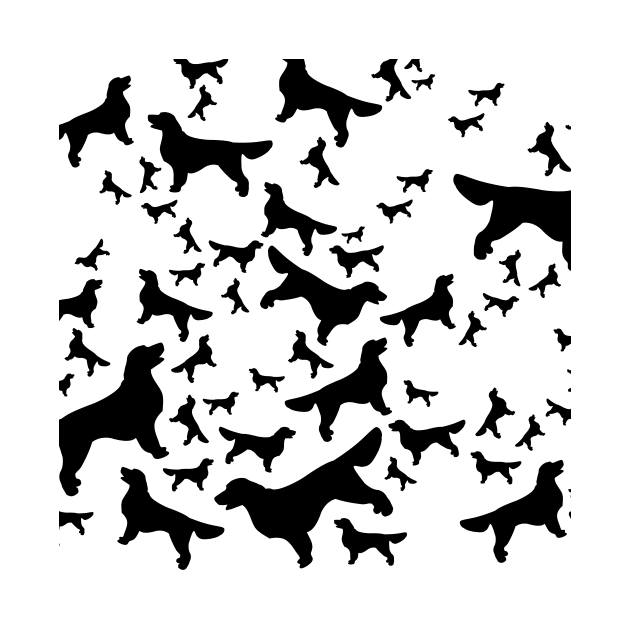 Golden Retriever Pattern BW by XOOXOO