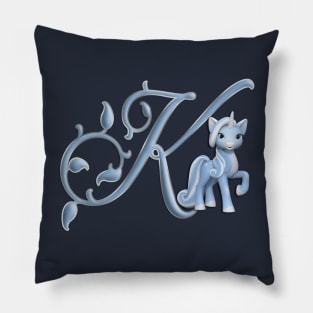 Monogram K Custom Unicorn Pillow