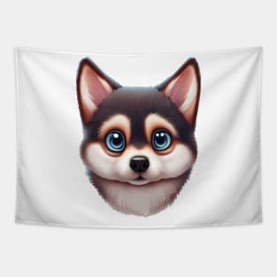 Howl-some Alaskan Klee Kai Tapestry