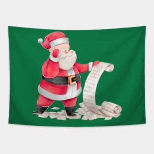 Santa Claus TO DO LIST Tapestry