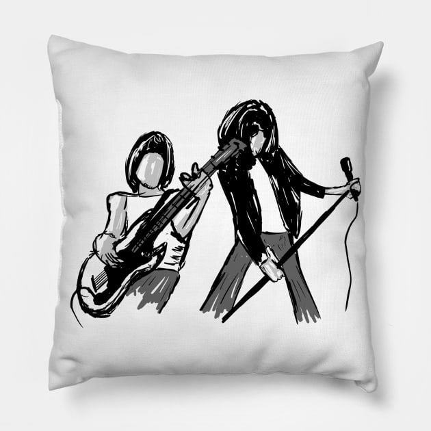 Ramones Band Pillow by Jamie Collins