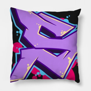 Letter S - Graffiti Street Art Style Pillow